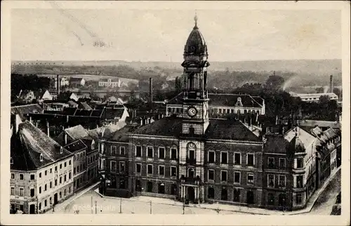 Ak Großenhain Sachsen, Rathaus, Teilansicht vom Ort