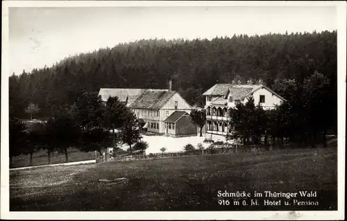 Ak Gehlberg Suhl in Thüringen, Hotel und Pension Schmücke