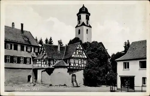 Ak Laichingen in Baden Württemberg, Dorfpartie