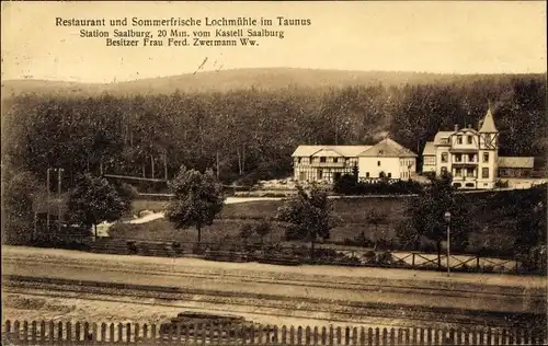 Ak Wehrheim im Taunus Hessen, Lochmühle, Station Saalburg, Restaurant Lochmühle