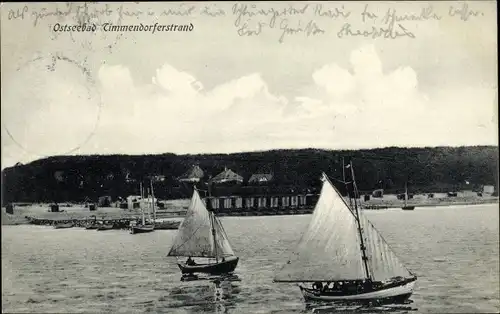 Ak Timmendorfer Strand in Ostholstein, Segelboote , Anlegesteg