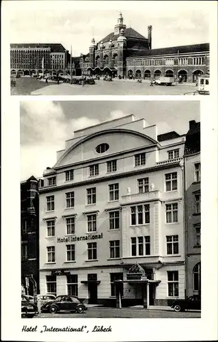 Ak Lübeck, Hotel International, Hauptbahnhof