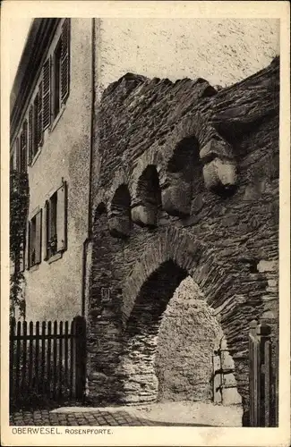 Ak Oberwesel am Rhein, Rosenpforte