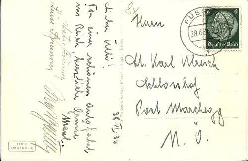 Ak Füssen Schwaben, Häuser in der Reichenstraße