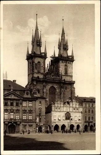 Ak Praha Prag Tschechien, Teinkirche, Teynkirche