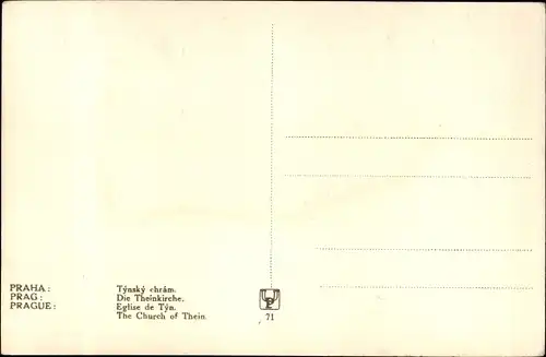 Ak Praha Prag Tschechien, Teinkirche, Teynkirche