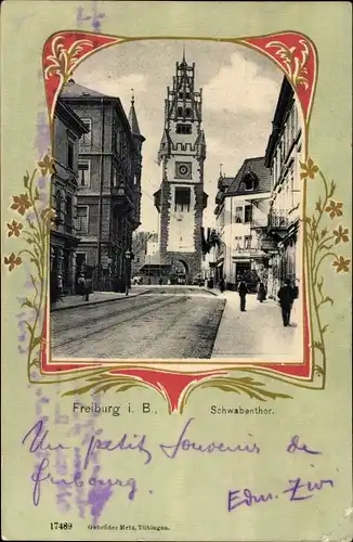 Passepartout Ak Freiburg im Breisgau, Schwabentor