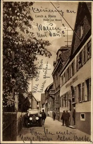 Ak Lorch im Rheingau Hessen, Hotel zur Krone