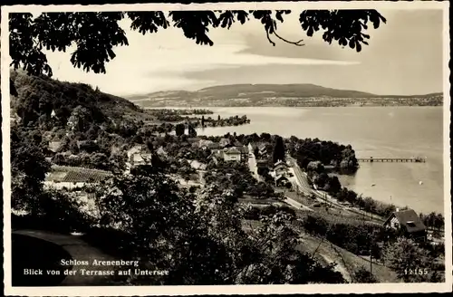 Ak Salenstein Kanton Thurgau, Schloss Arenenberg, Untersee