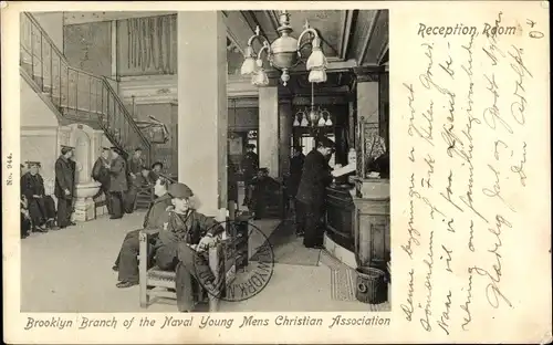 Ak Brooklyn New York City USA, Branch of the Naval Young Mens Christian Association