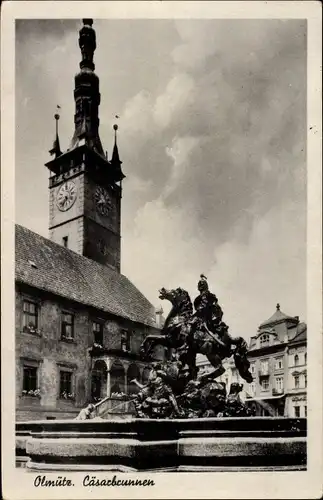 Ak Olomouc Olmütz Stadt, Cäsarbrunnen