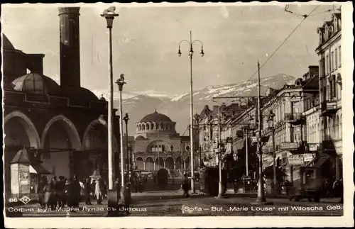 Ak Sofia Bulgarien, Boulevard Marie Louise mit Witoscha