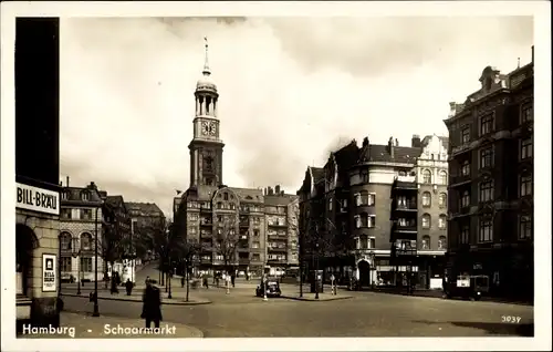 Ak Hamburg, Schaarmarkt, Hauptkirche St. Michaelis