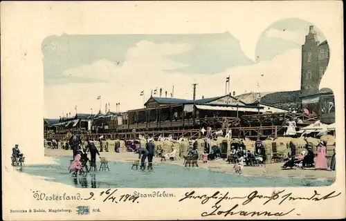 Ak Westerland auf Sylt, Strandleben