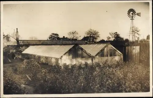 Foto Ak Hamburg Eimsbüttel Schnelsen, Gartenbaubetrieb G. Margenberg, Windrad