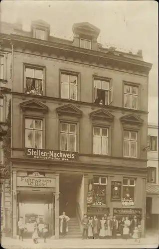 Foto Ak Hamburg, Stellen Nachweis Mathilde Fischer, Fuhrwesen W. Bötel, Reklametafeln