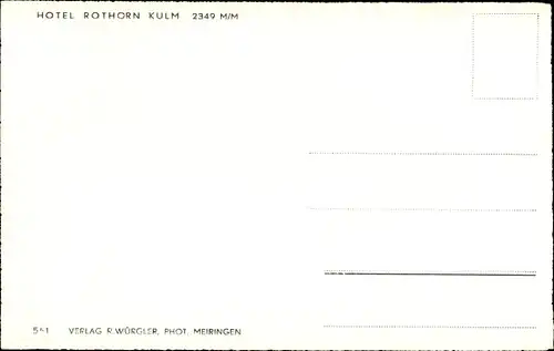 Ak Schweiz, Hotel Rothorn Kulm, Kühe auf der Alm, Alpenpanorama