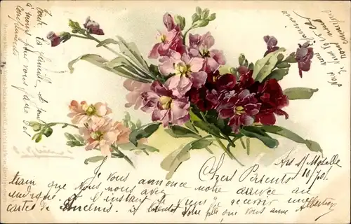 Künstler Litho Klein, Catharina, Blumenstrauß, Meissner & Buch