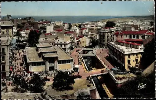 Ak Mostaganem Oran Algerien, Vue generale, le Marche et les Ponts du Ravin