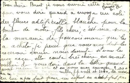 Ak Mostaganem Oran Algerien, Vue generale, le Marche et les Ponts du Ravin