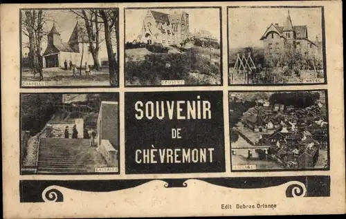 Ak Chèvremont Chaudfontaine Wallonien Lüttich, Chapelle, Couvent, Hotel, Village