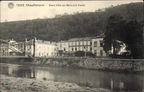 Ak Chaudfontaine Wallonien Lüttich, Grand Hotel des Bains et la Vesdre