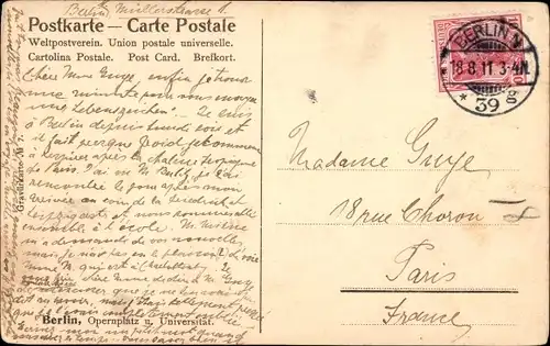 Ak Berlin Mitte, Opernplatz, Universität