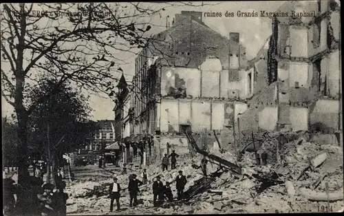 Ak Charleroi Wallonien Hennegau, ruines des Grands Magasins Raphael