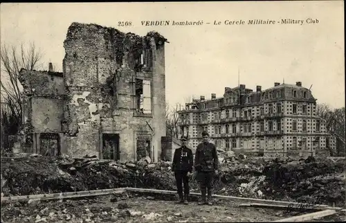 Ak Verdun Meuse, Le Cercle Militaire, Kriegszerstörungen, I. WK