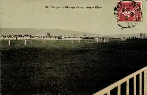 Ak Dieppe Seine Maritime, Champ de courses, Piste