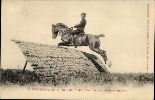 Ak Saumur Maine et Loire, Saut de lla claie avec contre-bas (Sous-Maitre)