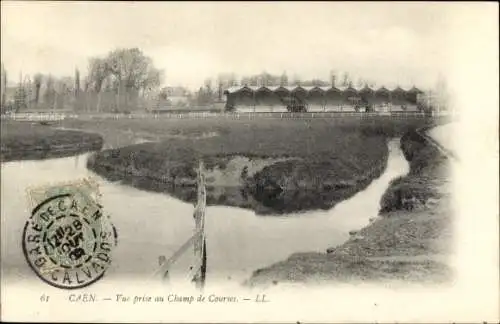 Ak Caen Calvados, Vue prise au Champ de Courses