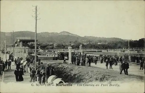 Ak Marseille Bouches du Rhône, Les Courses au Parc Borely