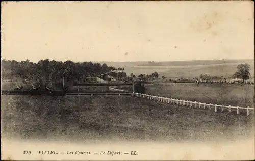 Ak Vittel Lothringen Vosges, Les Courses, Le Depart