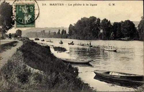 Ak Mantes Yvelines, La peche a la ligne