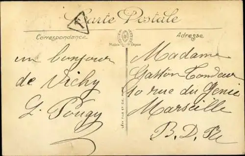 Ak Vichy Allier, Pecheurs sur les bords de l'Allier