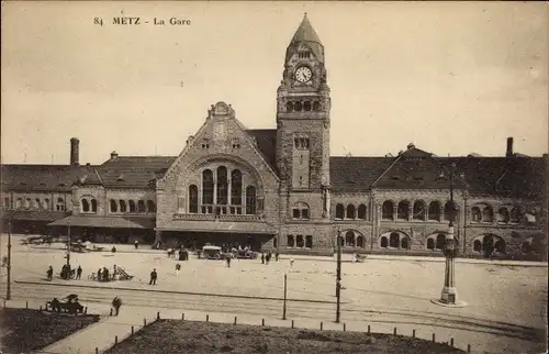 Ak Metz Moselle, La Gare