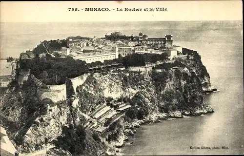 Ak Monaco, Le Rocher et la Ville