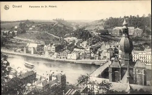 Ak Dinant Wallonien Namur, Panorama de St. Médard