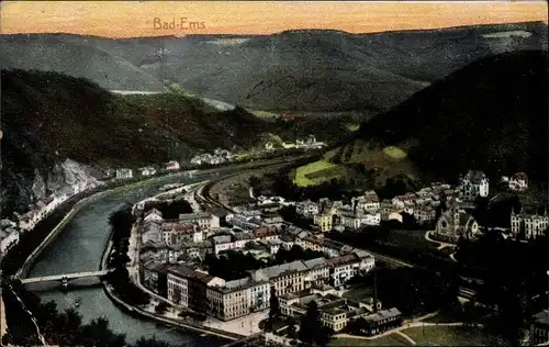 Ak Bad Ems an der Lahn, Panorama