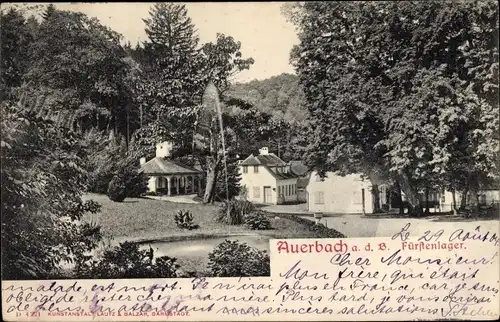 Ak Auerbach Bensheim an der Bergstraße Hessen, Fürstenlager, Springbrunnen, Park