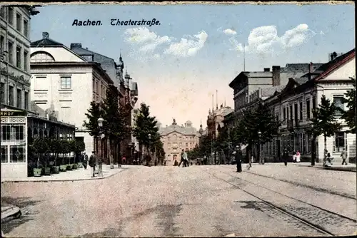 Ak Aachen in Nordrhein Westfalen, Theaterstraße