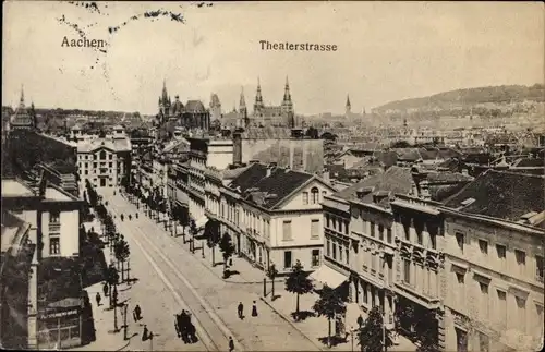 Ak Aachen in Nordrhein Westfalen, Theaterstraße