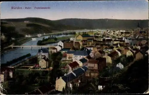 Ak Werden Essen im Ruhrgebiet, Totalansicht über die Stadt