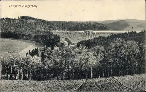 Ak Klingenberg im Erzgebirge Sachsen, Talsperre Klingenberg