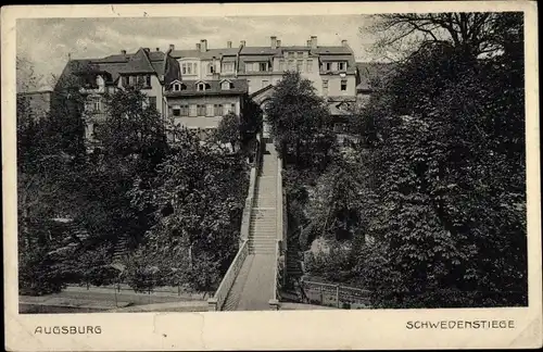 Ak Augsburg in Schwaben, Schwedenstiege