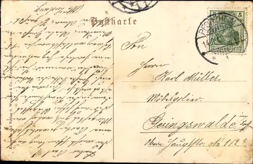 Ak Pforzheim im Schwarzwald, Untere Aue und Schelmenturm