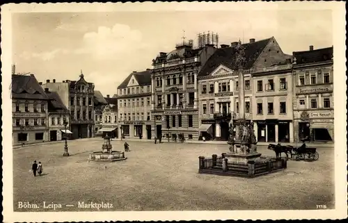 Ak Česká Lípa Böhmisch Leipa Region Reichenberg, Marktplatz