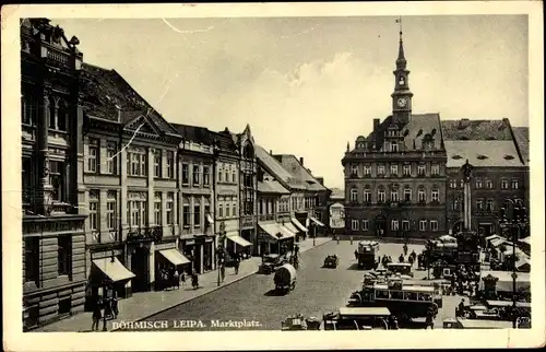 Ak Česká Lípa Böhmisch Leipa Region Reichenberg, Marktplatz