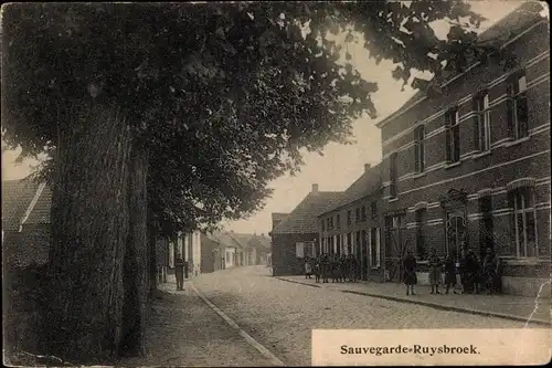Ak Sauvegarde Ruisbroek Flandern Antwerpen, Straßenpartie